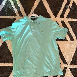 Polo Ralph Lauren Mens Size M 100% Cotton Short Sleeve Polo Shirt in light green